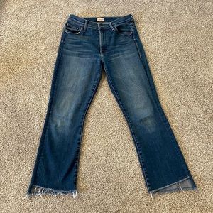 Mother denim, the insider crop step fray, size 27